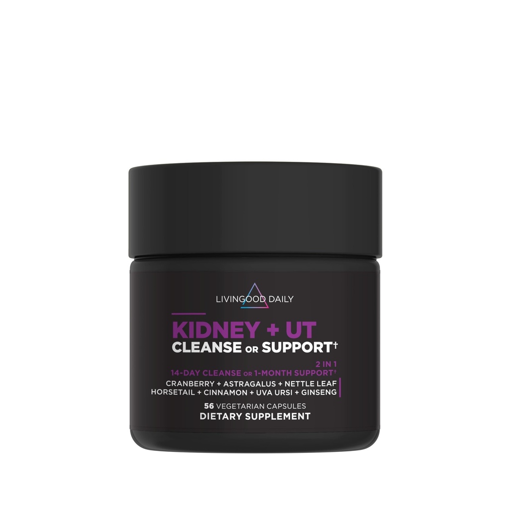 Livingood Daily Rinichi Curățare și asistență pentru tractul urinar pentru femei și bărbați, 14-Day Detox sau 28-Day Wellness Routine cu Cranberry, Nettle Leaf, Astragalus & Scorțișoară, Gluten gratuit, 56 capsule