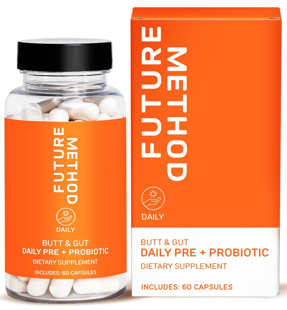 METODA VIITOARE Prebiotice sintetice pentru bărbaţi şi femei - Probiotice şi Supliment prebiotic pentru digestia, Imunitate şi Regularitate (60ct)