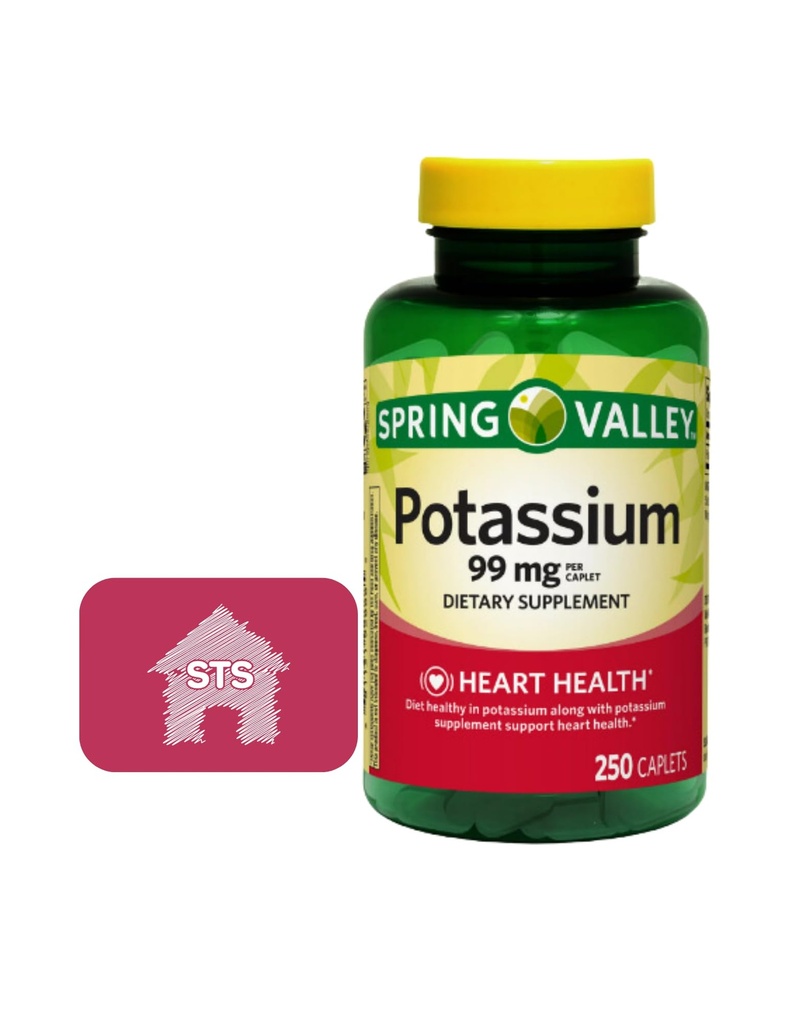 Spring Valley Potasiu 99 mg, 250 Conte + Sticker STS.