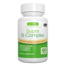 Igennus Super B-Complex Vitamine B metilate - eliberare susţinută, etichetă curată şi absorbţie ridicată, cu 5-MTHF Folate & metil B12, energie, Mood & Cognitive Performance, Lab verificat, 60 comprimate mici
