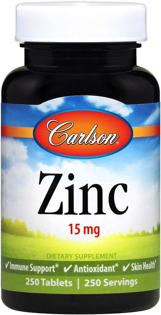 Carlson Labs Zinc, 15mg, 250 comprimate