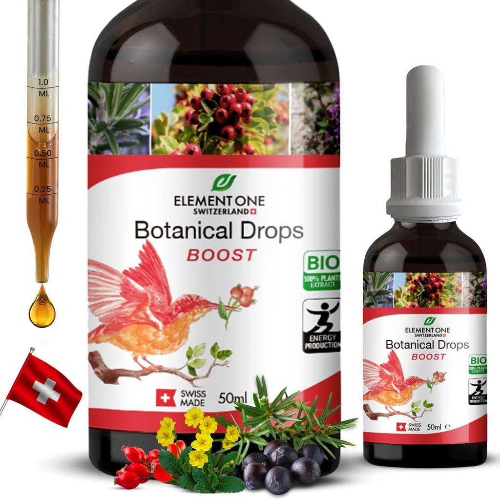 Picături botanice naturale botanice Boost, Puls metabolic & de control al greutății, Picături lichide pentru femei și bărbați, Cel mai bun control natural al grăsimii și picături de sprijin imun (50ml)