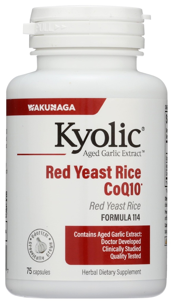 Extract de usturoi cu vârsta Kyolică Formula 114, Red Yeast Rice CoQ10, 75 capsule