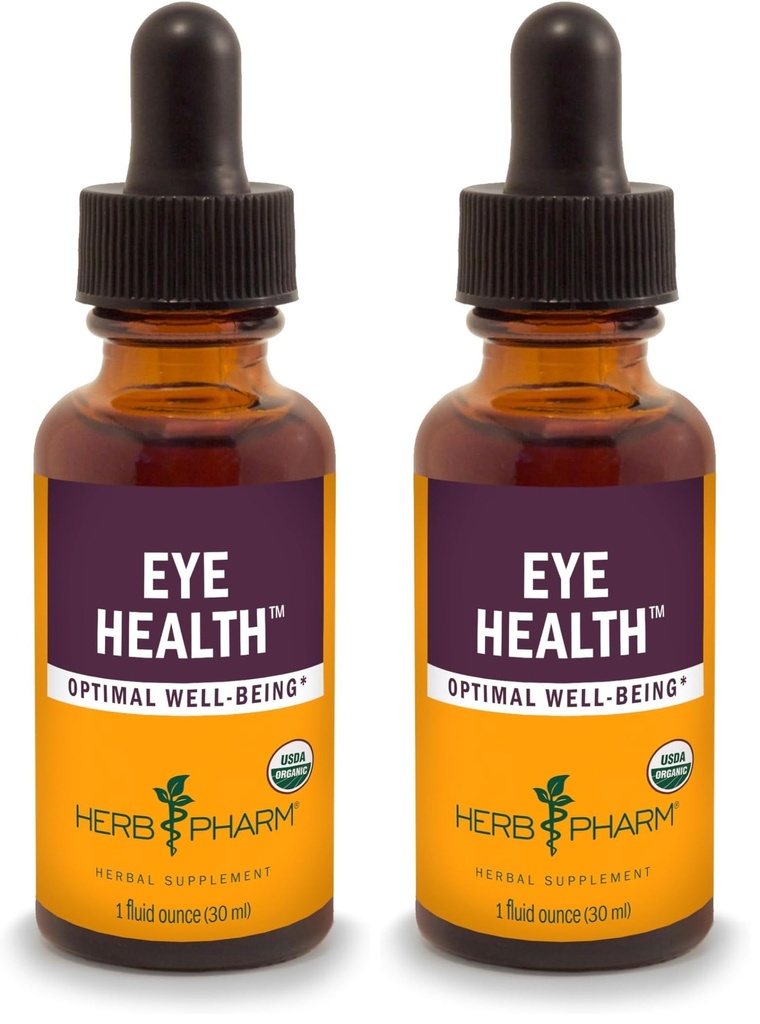 Herb Pharm Eye Health Liquid Herbal Formula cu bilberry și Goji extracte lichide - 1 Ounce (Pachet de 2)