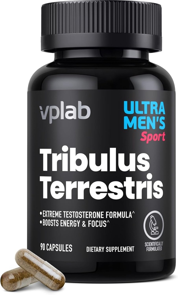 VPLab Ultra Men's Tribulus Terrestris - Daily Multivitamine Supplement for Men with Tribulus Terrestris Extract and Zinc - Supports Levels & Immune System, 90 Capsule