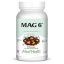 Magneziu B6 Mag 6 Magneziu Glicinat cu vitamina B6 Promoveaza mineralizarea sanatoasa a oaselor, Suport Nervii si Functia musculara, Metabolism energetic - Non-GMO, Vegan, Gluten Free, Kosher 60 Capsule