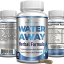 Apă Departe Diuretic Herbal Gentle - Pastile naturale de apă Diuretic - Relax Blooting, Reduce greutatea apei în exces cu frunze de păpădie, Ceai verde, Detox Cleanse & Sănătate urinară. Non-GMO, 60 capsule