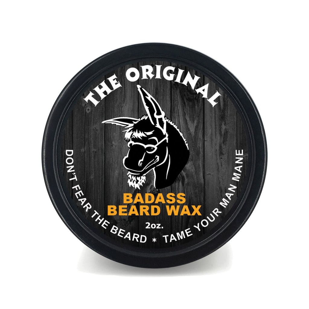 Badass Beard Care Wax pentru bărbați - Original, 2 oz - Softens Barbă păr, frunze Barbă în căutarea și sentimentul mai mult dens