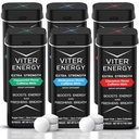 Viter Energie Putere Extra Cafeina menta 80mg Cafeina, B Vitamine, Sugar Free. (Variety, 20pcs, 6 Pack)