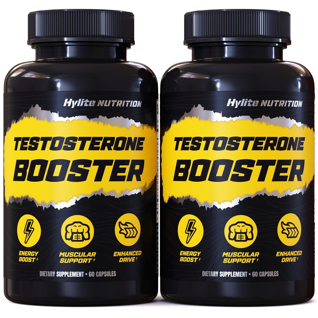 Testosteron Booster - Suplimentul de testosteron pentru barbati - Masculin cresterea pastilelor pentru cresterea muschilor, libido, rezistenta, rezistenta - Tongkat Ali Muscle Builder Antrenament suplimentar - Total T Test Boost - 2 PACK