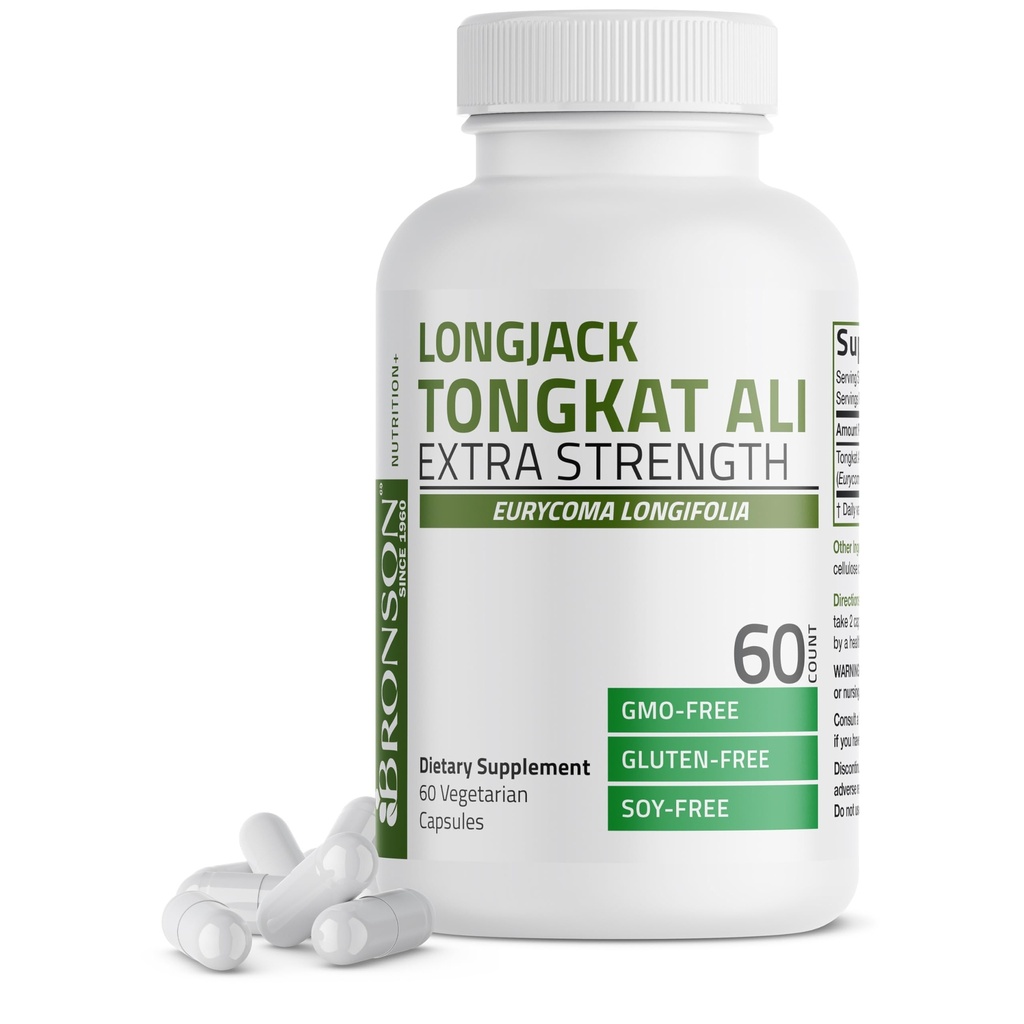 Bronson Longjack Tongkat Ali Extra Force, 60 capsule vegetariene