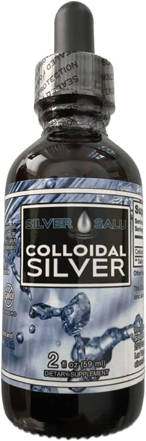 Supliment mineral lichid coloidal de argint pentru suport imunitar, servire dimensiune 1.9ml aproximativ 57 picături