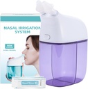 Sistem de irigare nazale cu 30 Saline Packets, Sinus Clătite Masina, nas Sinus Cleaner Masina cu rezervor de apa & Colectia de deșeuri Tank - Violet