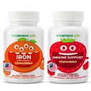 Copii de fier 10mg + Vitamine Masticabile + Elderberry + Zinc + Chembles Bundle