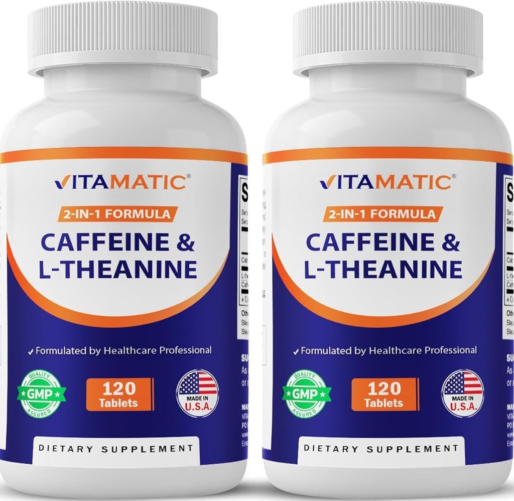Pastile de Cafeina Vitamatic cu L-Theanine 