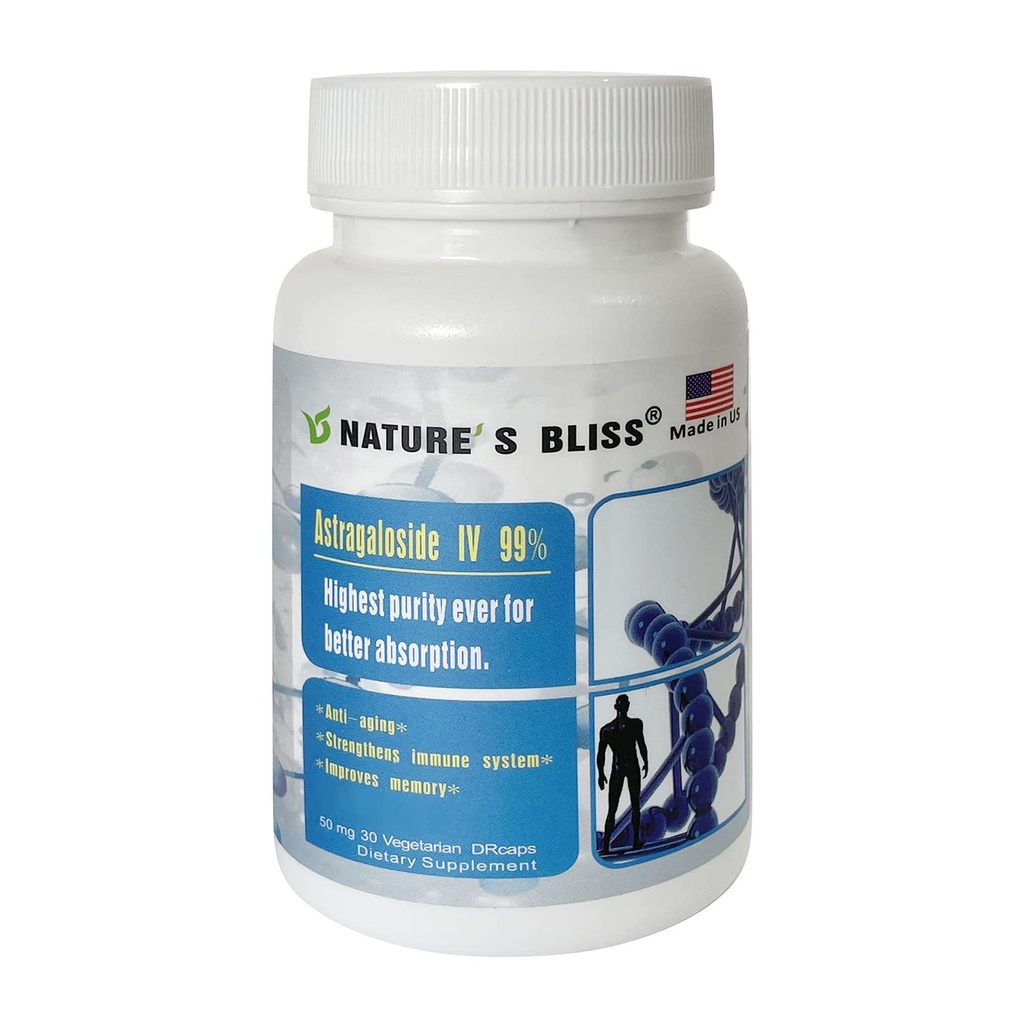 Acid de stomac natural, protejat și super-absorbție extract de rădăcini Astragalus Astragalozid IV 99%, Made in USA, 50mg, 30caps (50mg x 30caps)