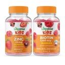 Zinc de viață 25mg Copii + Biotin Copii, Gume Bundle - mare Tasting, Suplimentul de vitamine, Gluten gratuit, OMG gratuit, Guma de mestecat