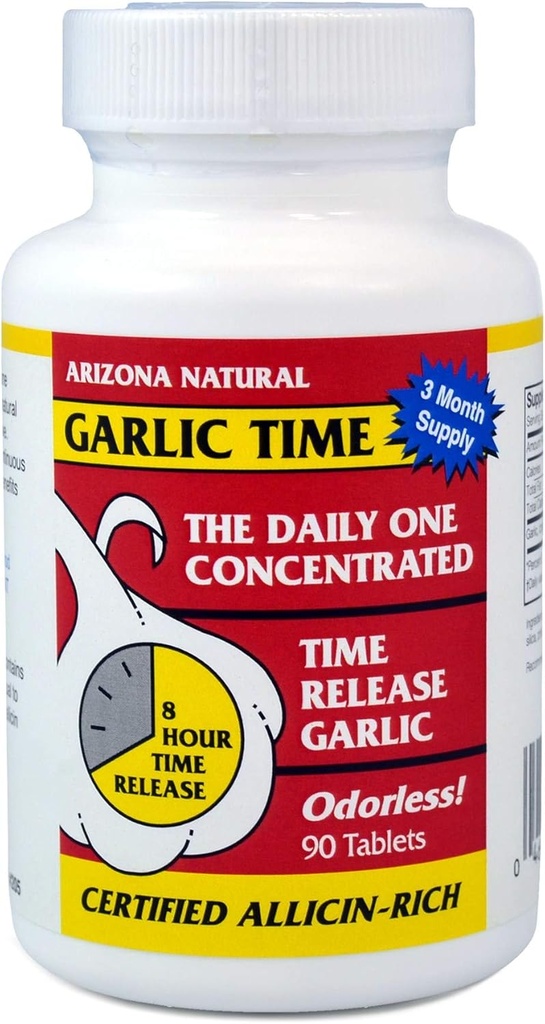 Arizona Naturals timp Usturoi eliberare 90 Caplete