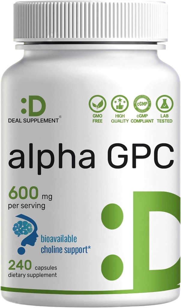 Alpha GPC 600mg Per Serving, 240 Capsule 