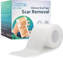 Boysea Silicon Cicatrice foi (1,6" x 120) Clear Silicon Cicatrice bandă - Tratamentul de îndepărtare cicatrici - Benzi Scar reutilizabile pentru Keloid, C-secţiunea, Burn, cicatrici chirurgicale