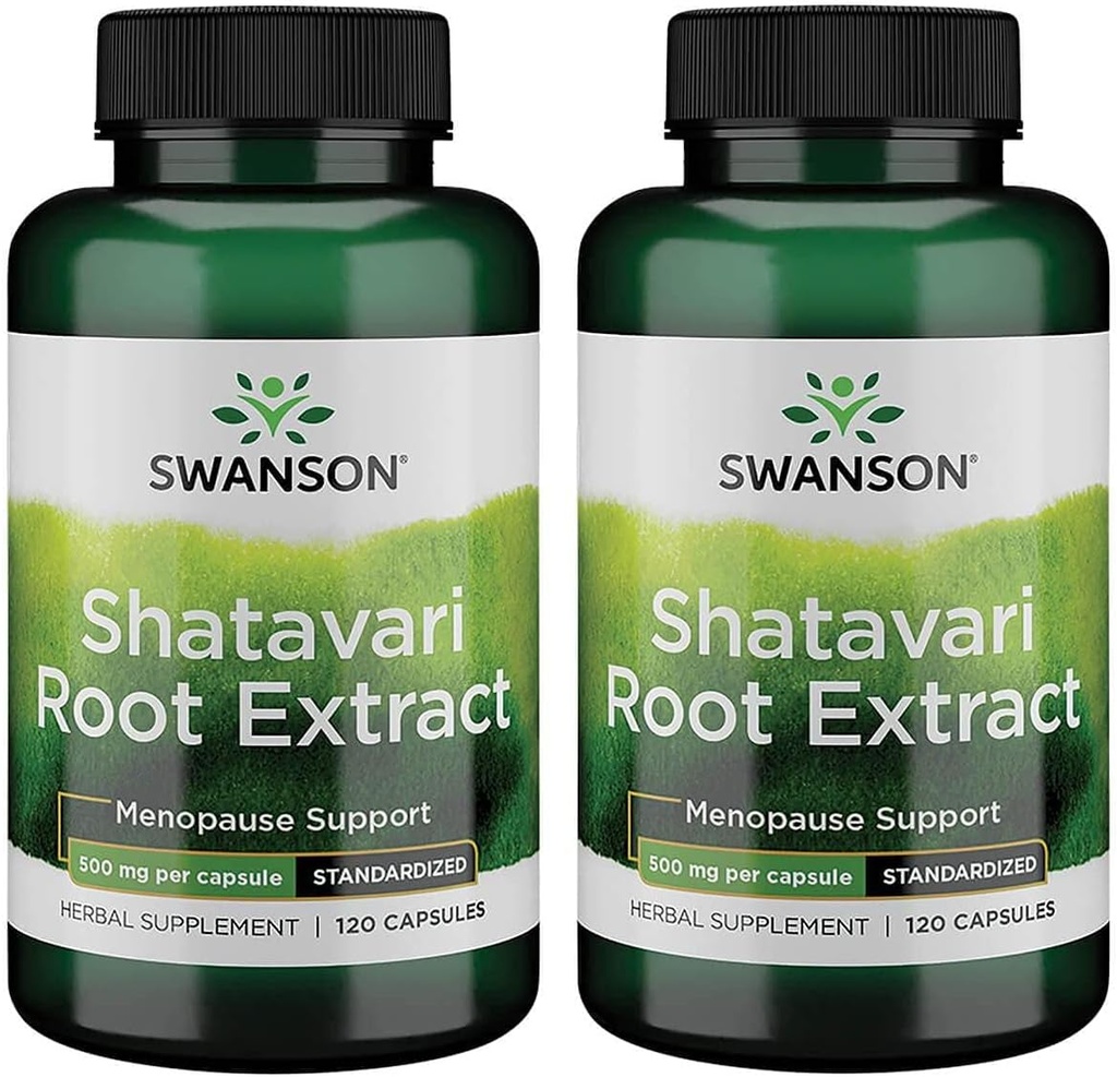Swanson Shatavari Ayurvedic Femeie Rejuvenator 500 Milligrams 120 Capsule (2 ambalaj)