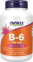 ACUM Alimente Suplimente, Vitamina B-6 (Piridoxină HCl) 100 mg, Cardiovascular Health, 250 Veg Capsule