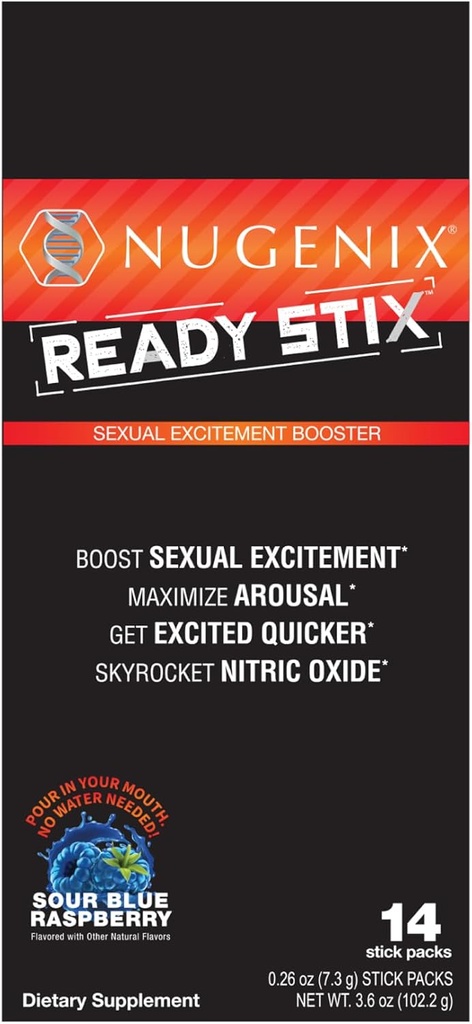 Nugenix gata Stix - Booster oxid de azot, creșterea vitalității și unitate, suplimente de oxid de azot pentru bărbați - 14ct