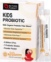 Probiotice-pentru-Kids cu Prebiotics Fiber, 5 Miliarde CFU Pudră probiotică pentru copii Digestive Health & Immune Support, 7 Probiotice organice pentru vârsta 3+, Dairy, Gluten & Sugar Free, 30 Pachete