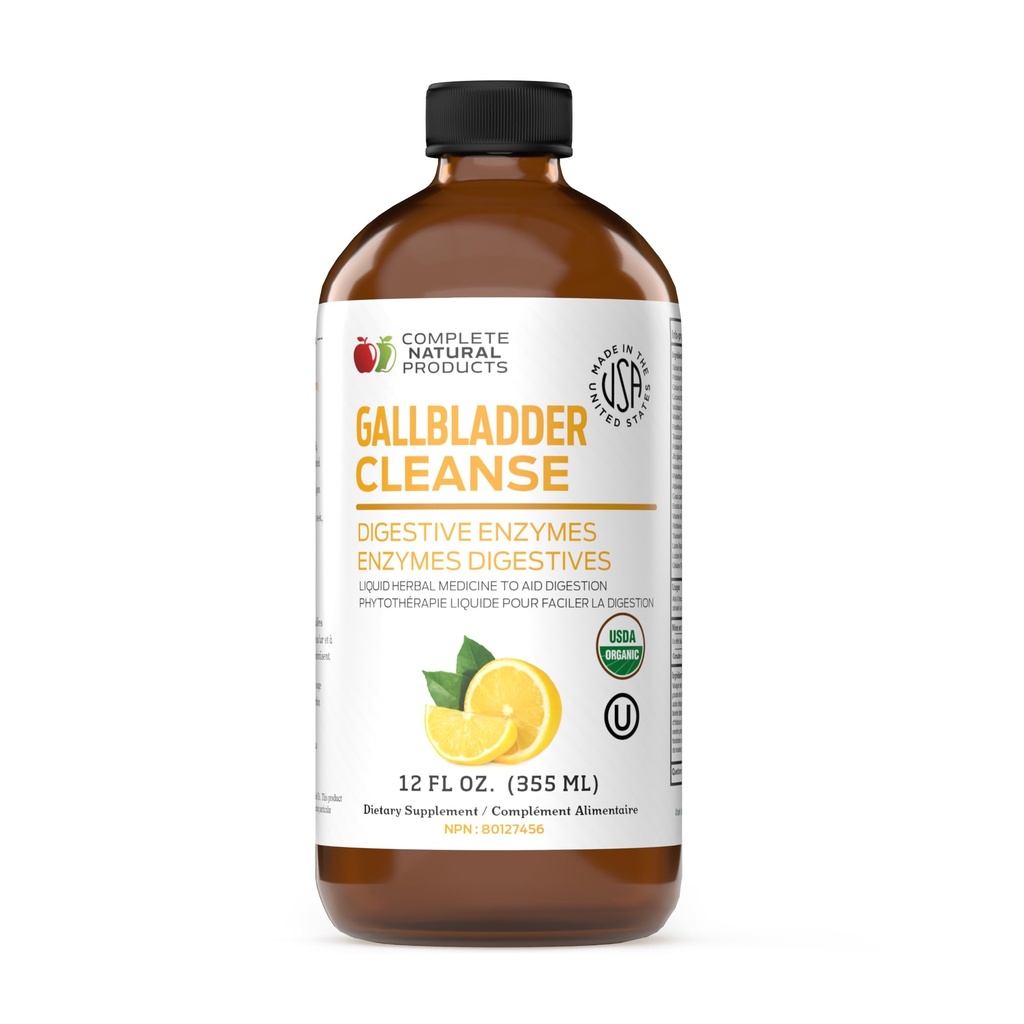 Gallbladder natural complet - supliment lichid pentru suport vezica biliara, ficat curata, si Digestive Sanatate cu cidru de mere Vinegar, Turmeric, Sfeclă, Enzime digestive, Muls de lapte - 12 oz