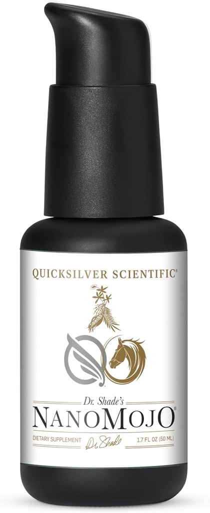 Quicksilver Scientific NanoMojo - Barbat-Special Endurance Elixir & Energy Boost Support - 19 Herbs Inclusiv Epimediu pentru barbati, Rhodiola Extract, Herbal Ginseng, si Adaptogene Herbs (1.7oz / 50ml)