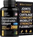 Capsulele Glucosamine Chondroitin MSM - Supliment de suport comun pentru adulţi, 2800 mg Vitamine cu concentraţie triplă: Glucosamină HCL, Chondroitin Sulfat cu OptiMSM - reduce discomfortul articular, 120 capsule