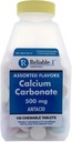 Calciu 500 mg Generic pentru Tums Asortate tablete aromate masticabile de fructe Concentrație regulată Antiacid pentru acid indigestie, arsuri la stomac, acru 150 comprimate masticabile per flacon de 4