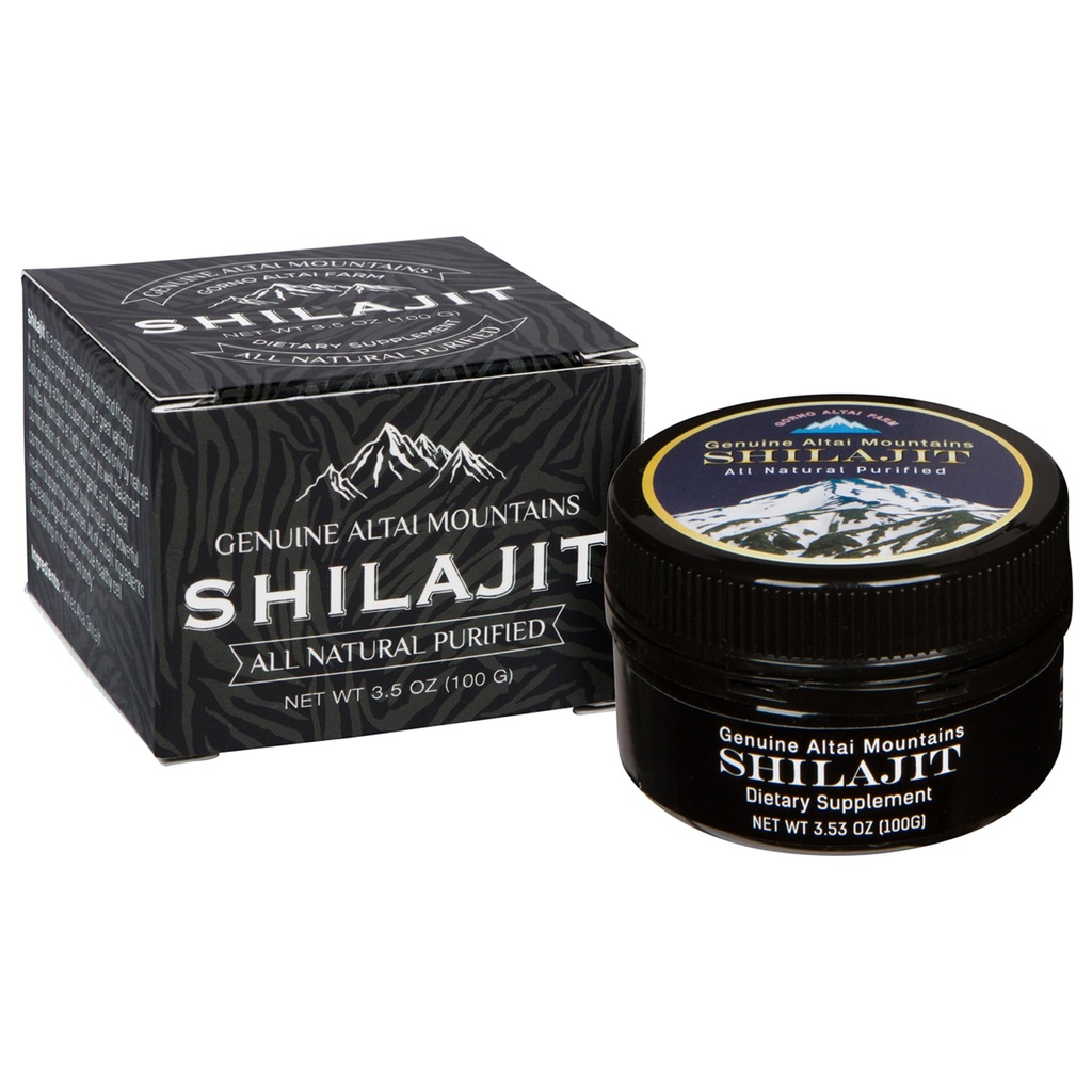 Sayan Pure Shilajit Resin 3,5oz/100g, 660 Serviri - Potent Organic Acid fuzelian Supliment - Sprijină Sistemul Immun, Memorie, Focus, Și Oferă Energie Naturală, Detox - Vegan, Non-GMO