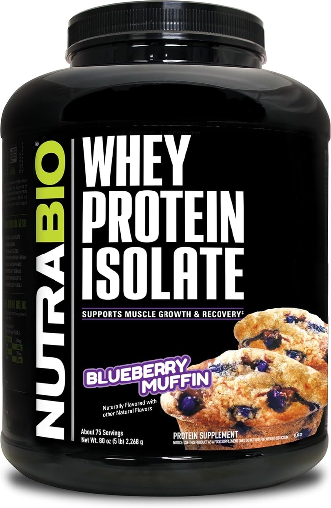 NutraBio 100% Whey Proteine Izolate Pudră de proteine 