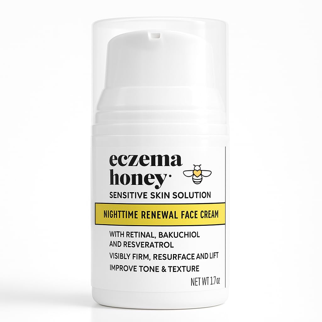 ECZEMA HONEY Concentrat pe timp de noapte Reînnoirea Face Cream - Anti-Îmbătrânire produse de îngrijire a pielii - hidratant facial nesolicitat pentru eczeme, piele uscată și sensibilă (1,7 Oz)