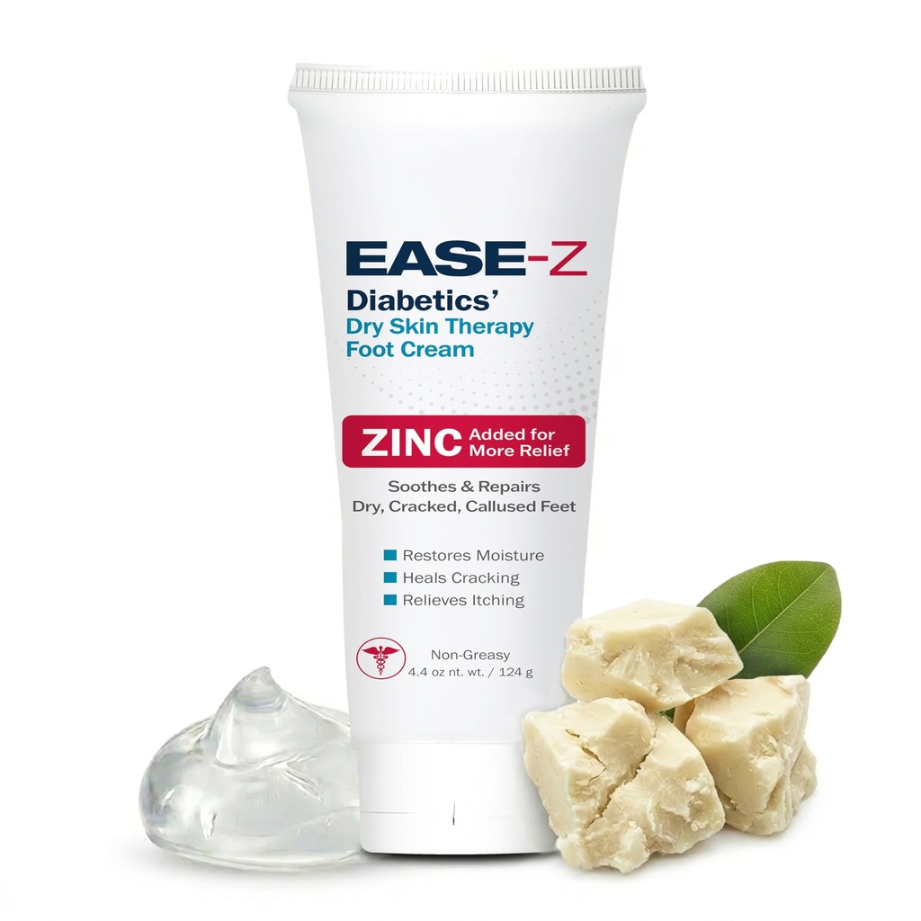Crema diabetică a picioarelor. Ingrediente dovedit clinic și ZINC ușura uscat, crăpat, Callused Picioare și mâini. Soothes Pain and Burning. Untul de Shea hidratează. Fast-Action, Long-Lastting. 4.4 oz.