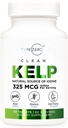 Tip Zero comprimate de iod Kelp curat (60 Servings, 325 MCG per Serving) - Sursa naturală de iod de la Kelp mare, non-GMO, gluten gratuit