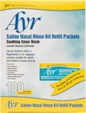 Ayr Saline Nasal Clătire Kit Refill Packets, 100-conte Packets (Pachet de 2)
