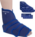 KingPavonini Ankle Foot Ice Pack Wrap for Sprained Ankle and Chirurgie Recovery, Reusable Gel Ice Packs for Feet Ranries, Plantar Fascitis, Ahile Tenditis, Hot/Cold Terapia (1 Wrap+4 Gel Packs)