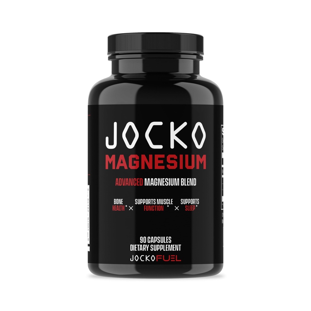 Jocko combustibil Complex de magneziu - Magneziu Glycinate, Citrate, & Taurate Capsule Supliment alimentar pentru recuperarea si relaxarea muschilor, inima, nerv, suport osos, somn 30-zi de aprovizionare