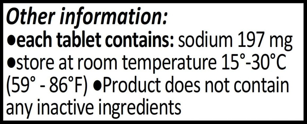 Comprimate de clorură de sodiu 500 mg (0, 5 grame), comprimate de sare normale USP - 200 comprimate de CitraGen Pharmaceuticals, Inc.