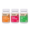 Vitaminele lui Renzo puternic Bundle Kid - Suplimente de fier pentru copii, vitamina D3 pentru copii, și luminos și inteligent vitamina B6
