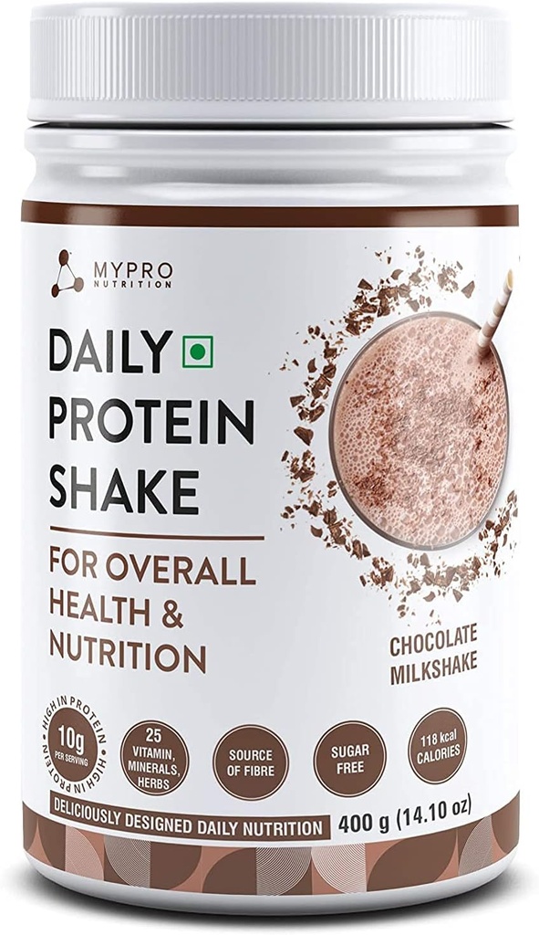 Daily Proteine Shake 118 kcal Calories, 25 Vitamina -Serving -40- pentru barbati si femei ciocolata lapte Shake Flavor pentru 400Gm