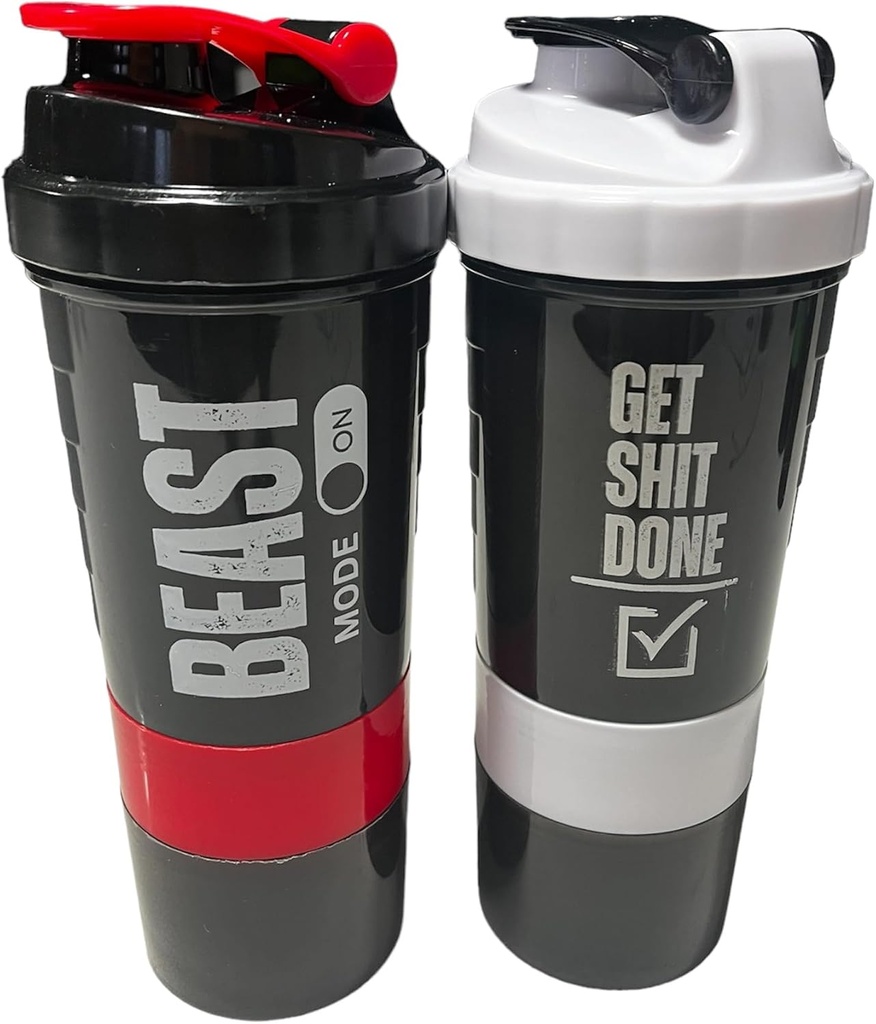 Sticluță generică Shaker Proteine - ShakePro16oz BPA-Shaker gratuit flacon cu Leak-Proof stocare pentru pulbere / perne - Ideal pentru sala de sport și fitness