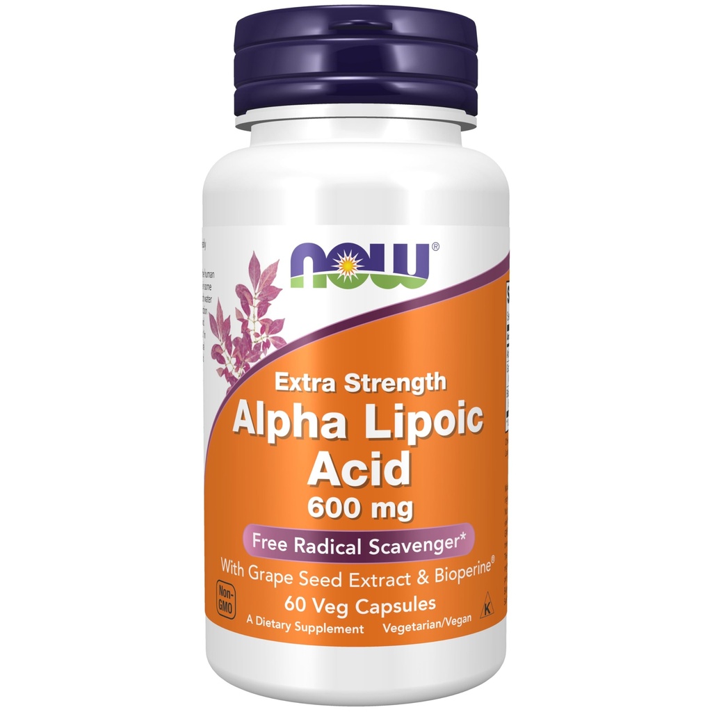 ACUM Alimente Suplimente, Acid alfa lipoic 600 mg cu extract de semințe de struguri & Bioperine®, Extra Putere, 60 Conte (Pachet de 1)