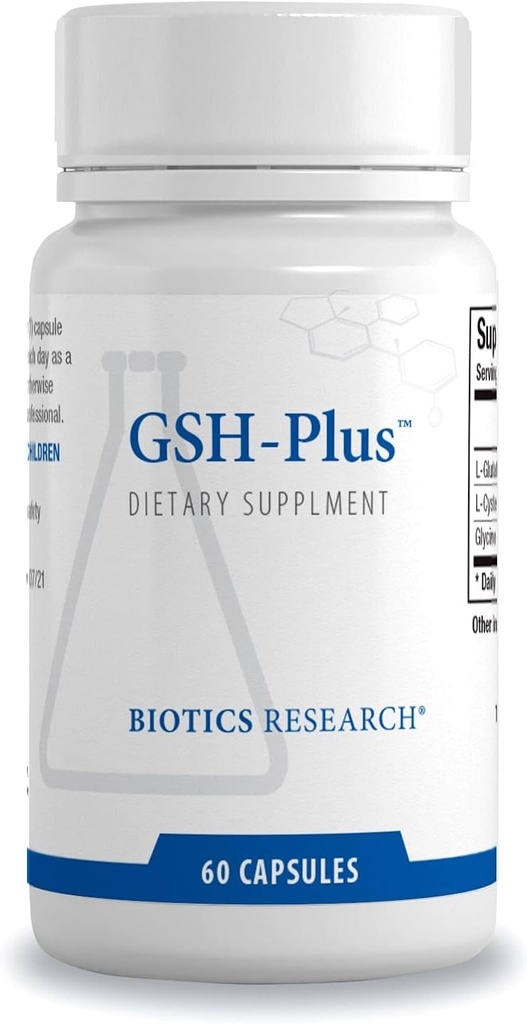 Biotice de cercetare GSH Plus 150 miligrame Glutatione Plus NAC şi Glicină, puternic antioxidant, susţine sănătatea hepatică, Cellular Health 60 capsule