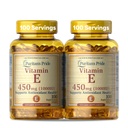 Puritan's Pride Vitamine E-450 mg (10000 UI), Vitamină Supliment pentru funcţia sistemului imunitar şi suport antioxidant pentru sănătate, 100 Softgels de eliberare rapidă, 2 ambalaj
