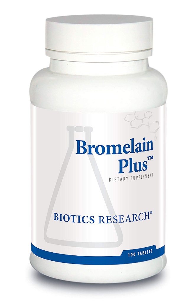 Biotice de cercetare Bromelain Plus Lactoză Free Dairy Support Digestive Gratuit, Sprijină căi fizice sănătoase și echilibrate, Relaxare musculară și confort, Bromelain 2500 MCU g, Papain 100 comprimate