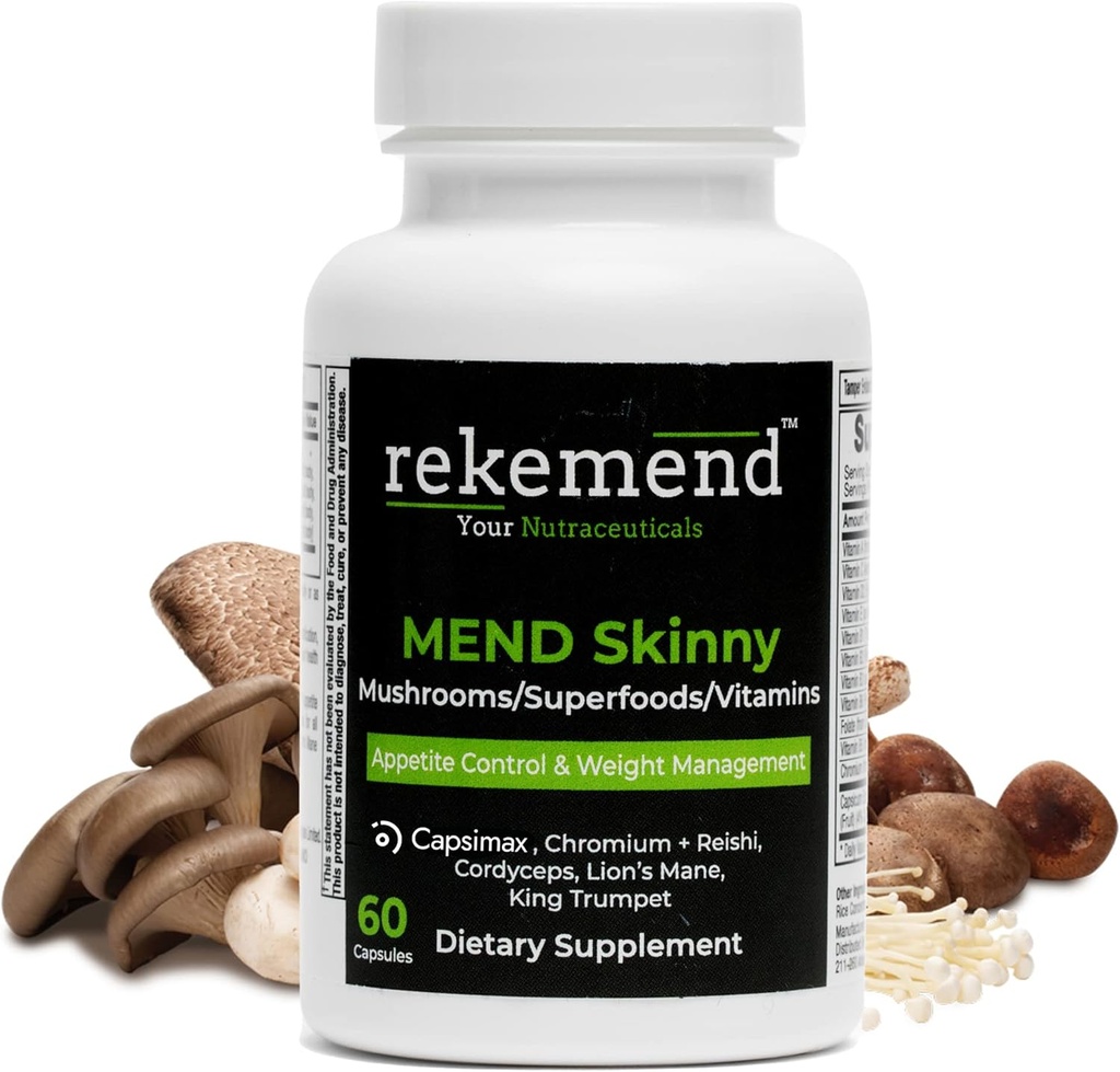 Apetit Suppressant pentru pierderea in greutate - Vegan non-GMO Natural Mushroom Pe bază de pierdere in greutate supliment - 60 capsule