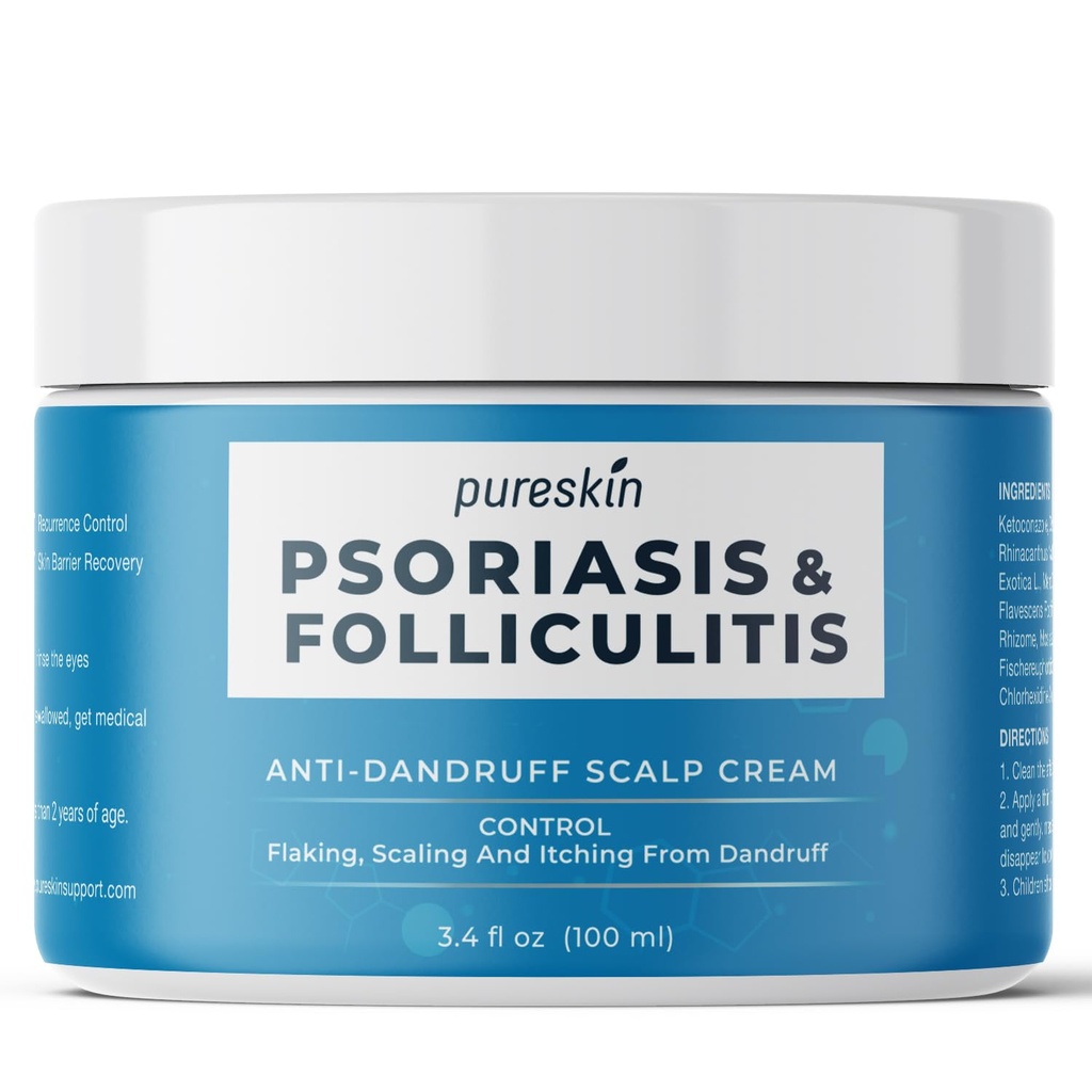 Scalp Soothing Cream for Flaking Skin, Temporar Relief of The Look of Dry Red Skin, 100ml